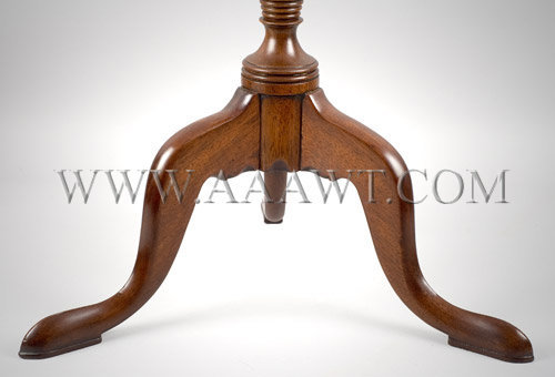 Candle Stand, Federal, Inlaid
North Shore, Massachusetts
Circa 1800 to 1815, base detail